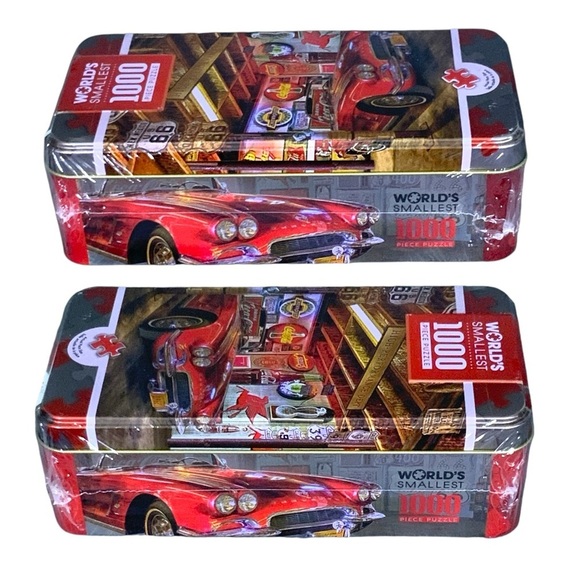 Puzzle World's Smallest Classic Car 1000 Piece Tin Box 11.7x16.50 in New Sealed - Picture 5 of 16